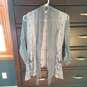 Gauzy distressed jacket